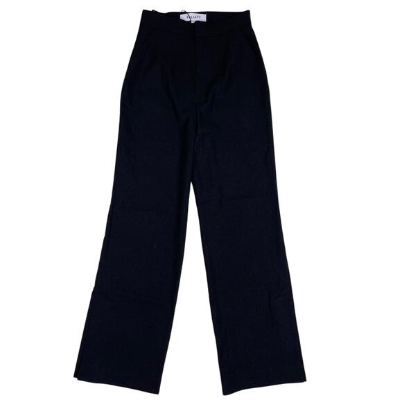 Elliatt Pants - Elliatt Leda Black Shimmer High Waisted Wide Leg Trouser Small NWT